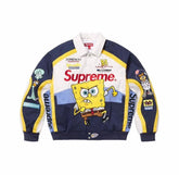 Supreme x SpongeBob SquarePants Graphic Navy & Yellow Bomber Jacket