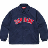 Supreme Arc Logo Navy & Red Coaches Jacket