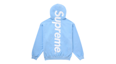 Supreme Satin Applique Hooded Sweatshirt (FW24) Light Blue