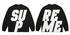 Supreme Massive Lettering L/S Tee – Black
