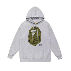 BAPE White Camo APE Head Pullover Hoodie