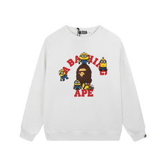 BAPE Cartoon Ape Graphic Crewneck Sweatshirt