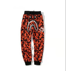 BAPE Shark Head Pants 3D Printed Casual Loose Men's and Women's Sports Casual Sanitary Pants Order Light Mature Casual Mid Waist (16)