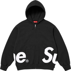 Supreme Big Logo Hooded Zip-Up Sweatshirt - Black