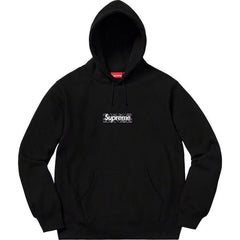 Supreme Box Logo Hooded Sweatshirt - Black / Bandana