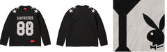 Supreme Star Shoulder Long Sleeve T-Shirt - Black