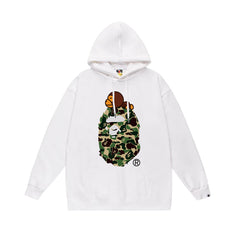 BAPE Baby Milo Green Camo APE Head Pullover Hoodie