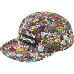 Supreme All-Over Mixed Print 5-Panel Box Logo Camp Cap