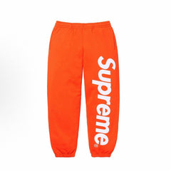 Supreme Vertical Logo Sweatpants – Orange / White