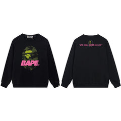 BAPE Green Ape Head Graphic Crewneck Sweatshirt