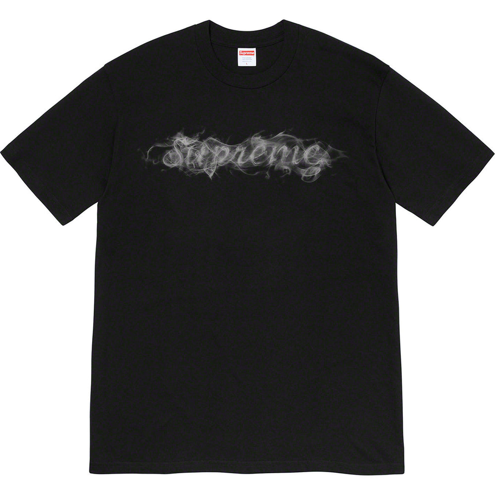 Supreme Smoke Logo T-Shirt – Black / Silver
