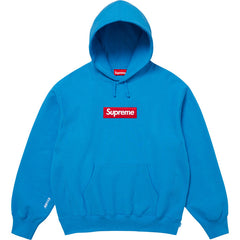 Supreme Box Logo Hooded Sweatshirt - Bright Blue / Red