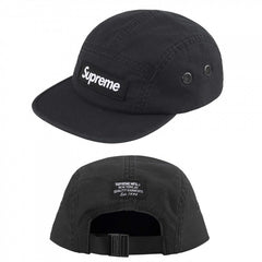 Supreme Black Canvas 5-Panel Box Logo Camp Cap