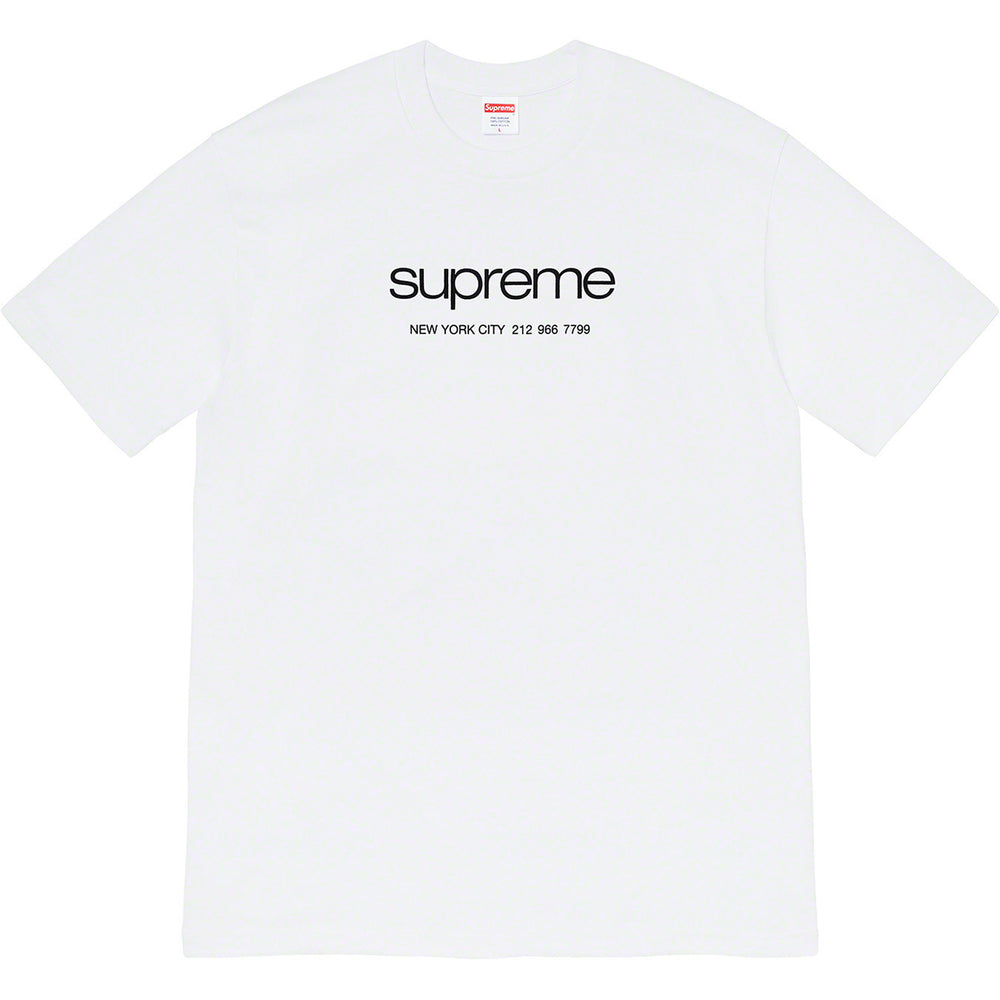 Supreme Minimal Linear Logo White Tee