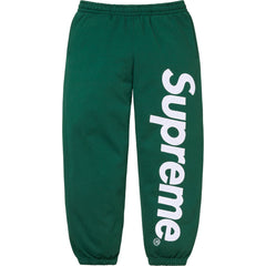 Supreme Vertical Logo Sweatpants – Green / White