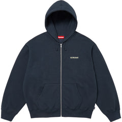 Supreme Small Box Logo Hooded Zip-Up Sweatshirt - Navy