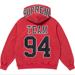 Supreme Team 94 Hooded Sweatshirt - Red / Navy