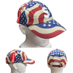 Supreme USA Flag Print "S" Logo 6-Panel Dad Hat (Alternate View)