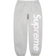 Supreme Vertical Logo Sweatpant - Heather Grey / White