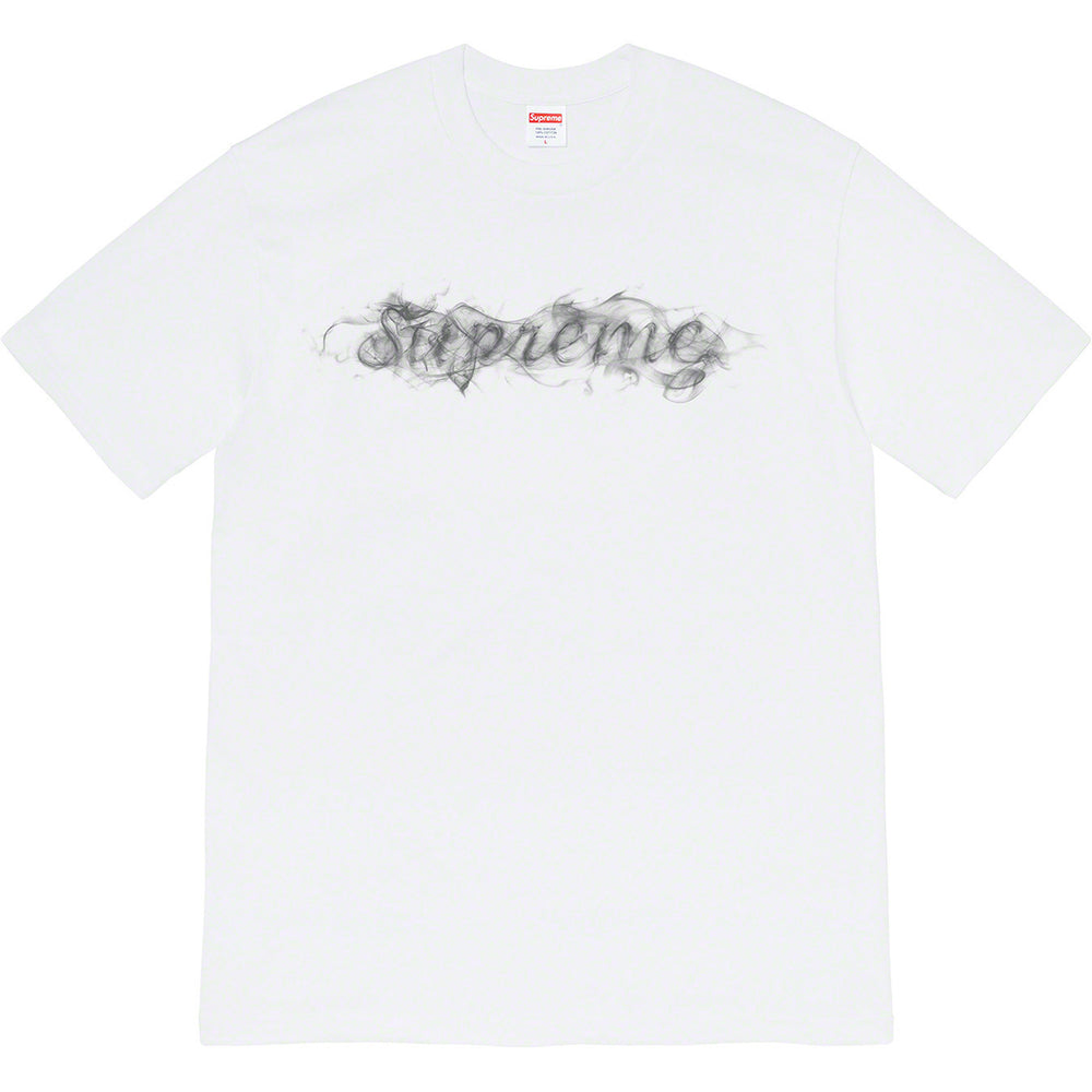 Supreme Smoke Logo T-Shirt – White / Silver