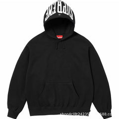 Supreme Hooded Sweatshirt with Hood Logo - Black