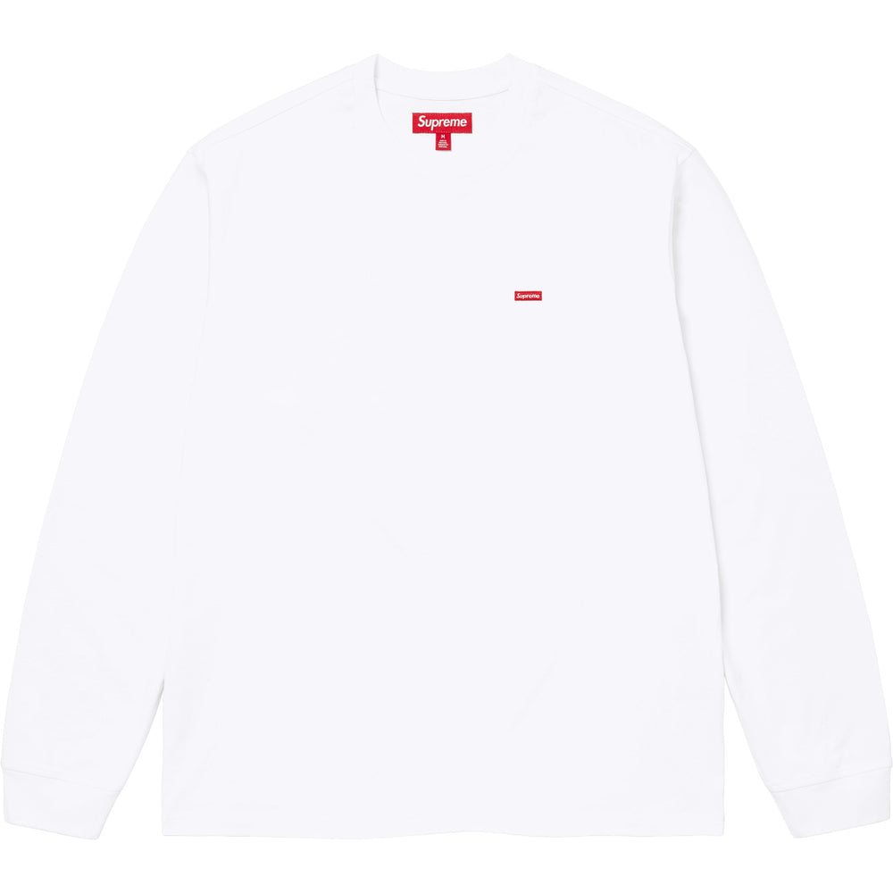 Supreme Small Box L/S Tee – White