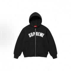 Supreme Arc Thermal Lined Zip Up Hooded Sweatshirt - Black