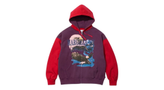 Supreme MM6 Maison Margiela Eagle Zip Up Hooded Sweatshirt Red/Navy