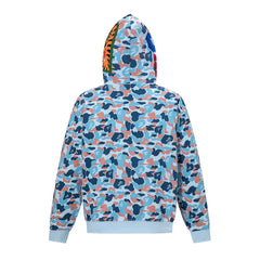 BAPE Shark Full Zip Camo Hoodie (Blue & Pink Mix Camo)