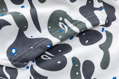 BAPE Shark Full Zip Camo Hoodie (White & Blue Paint Splatter Camo)