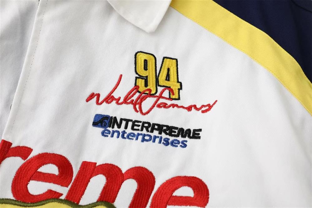 Supreme x SpongeBob SquarePants Graphic Navy & Yellow Bomber Jacket
