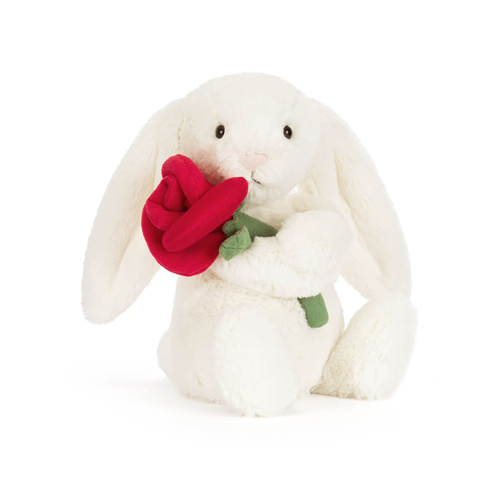 Jellycat Cream Bunny with Rose