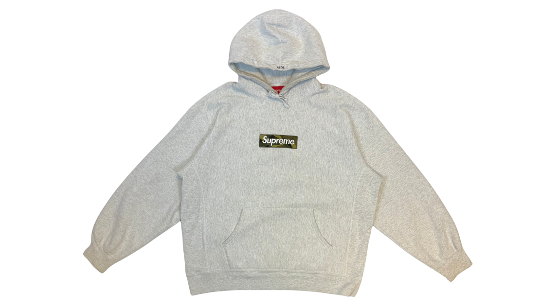 Supreme Box Logo Hoodie Ash Grey (FW23) (P)