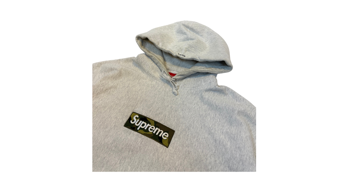 Supreme Box Logo Hoodie Ash Grey (FW23) (P)