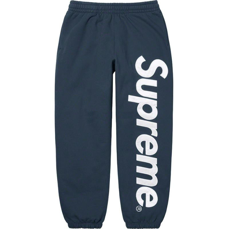 Supreme Vertical Logo Sweatpants – Navy / White