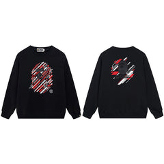 BAPE Abstract Ape Head Graphic Crewneck Sweatshirt Black