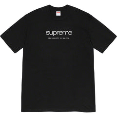Supreme Minimal Linear Logo Black Tee