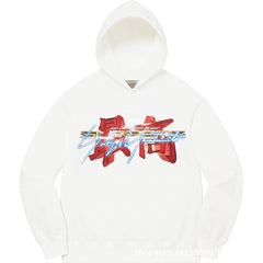 Supreme Japanese Kanji & Script Logo Hooded Sweatshirt - White