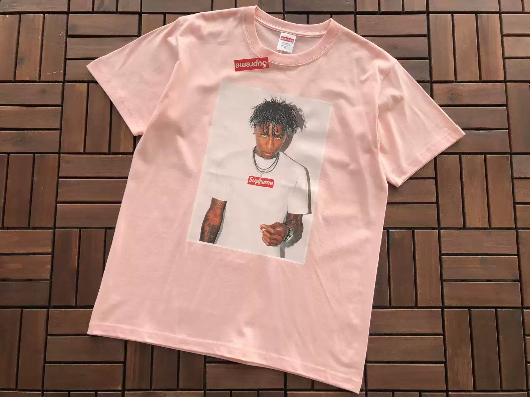 Supreme x NBA YoungBoy Photo T-Shirt - Light Pink