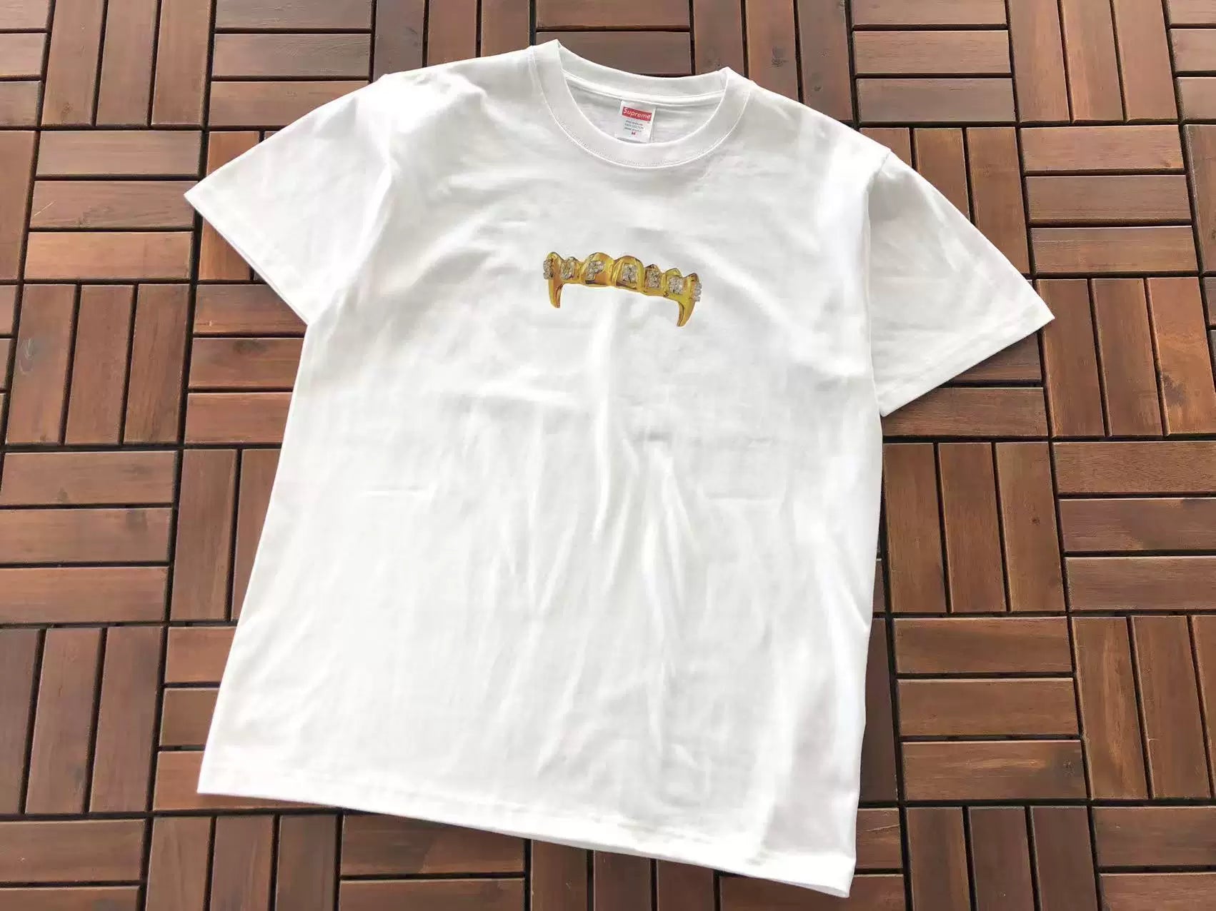 Supreme Gold Grills T-Shirt White
