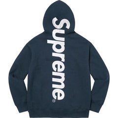Supreme Vertical Logo Hooded Sweatshirt - Navy