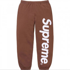 Supreme Vertical Logo Sweatpant - Heather Grey / White