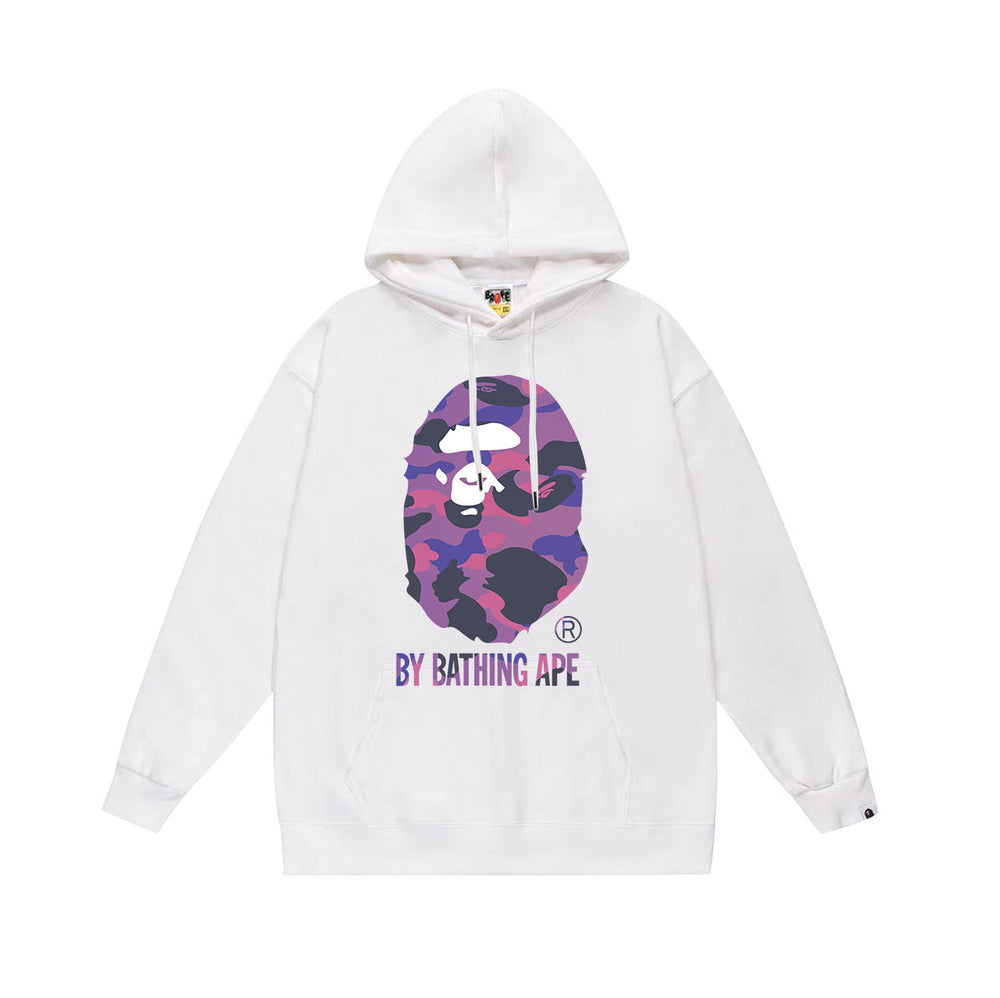 BAPE Purple Camo APE Head Pullover Hoodie