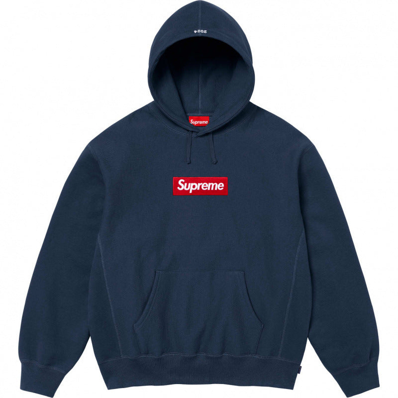 Supreme Box Logo Hooded Sweatshirt - Navy Blue