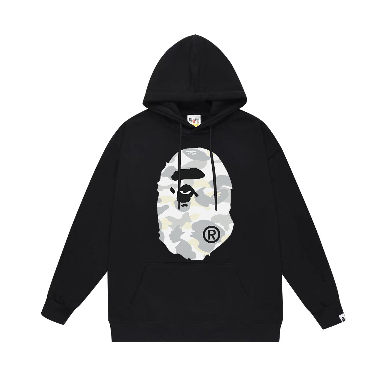 BAPE White Camo APE Head Pullover Hoodie