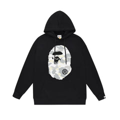 BAPE White Camo APE Head Pullover Hoodie