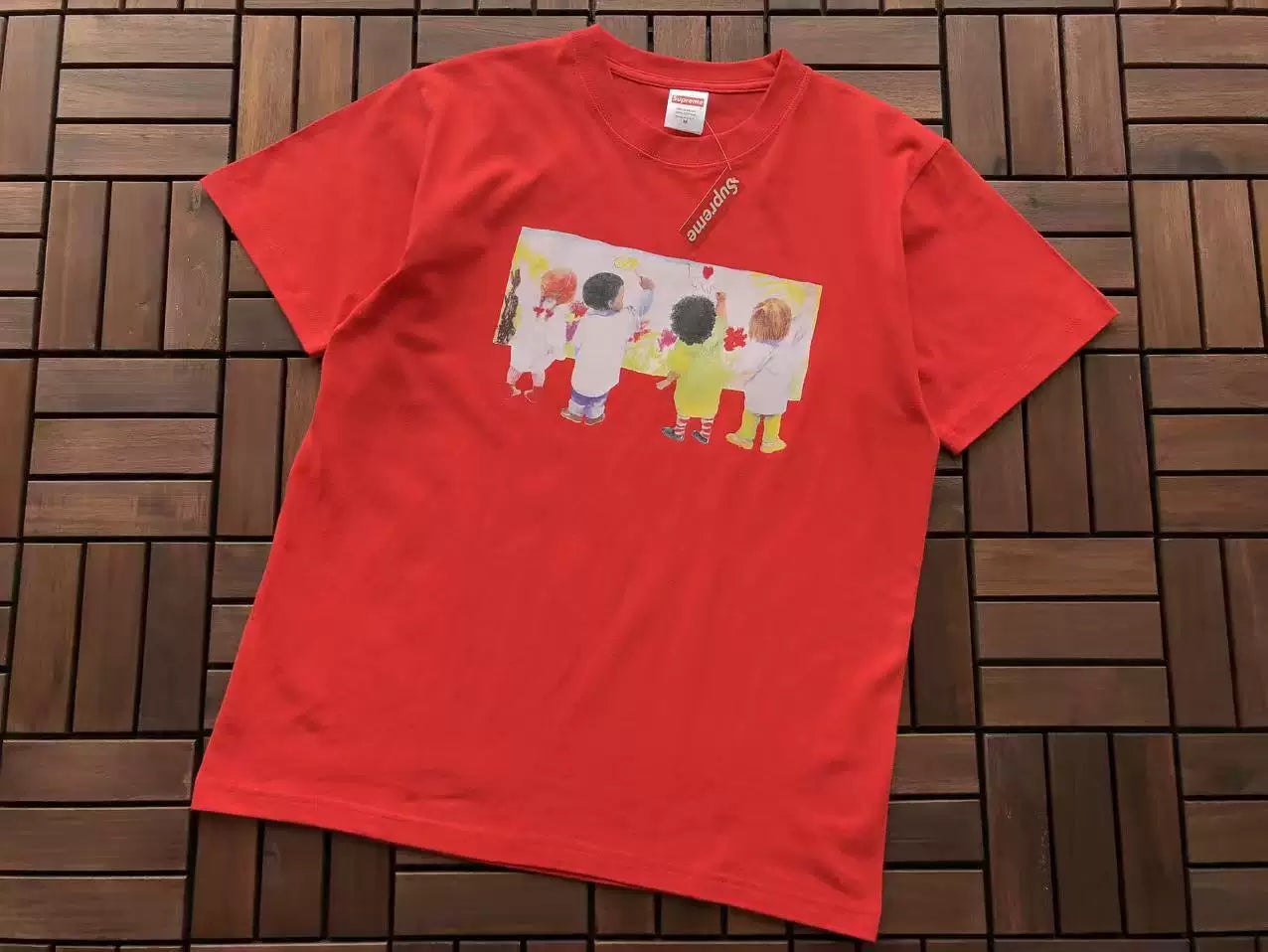 Supreme Kids Graphic T-Shirt Red
