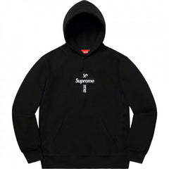 Supreme Cross Box Logo Hooded Sweatshirt - Black