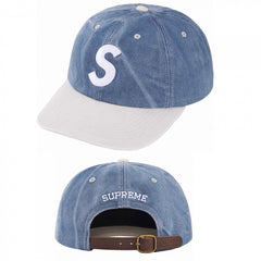 Supreme Blue and Grey S Logo 6-Panel Dad Hat