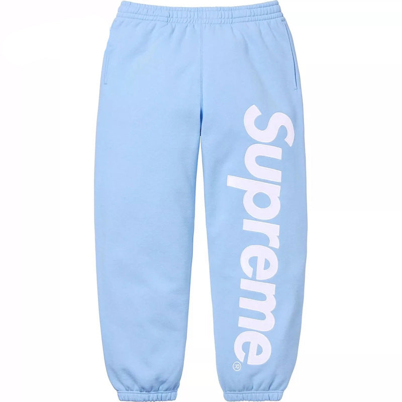 Supreme Vertical Logo Sweatpants – Light Blue / White